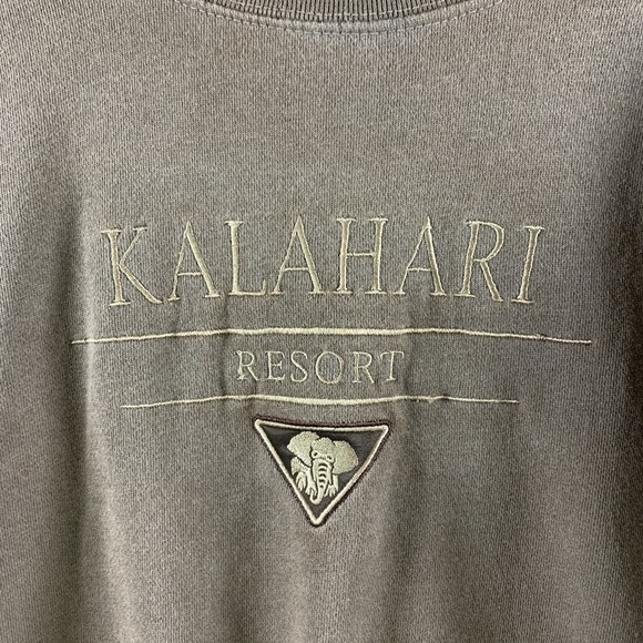 Oarsman 913‎ Mens Embroidered Kalahari Resort Sweatshirt L Brown Thick Relaxed - Picture 3 of 12
